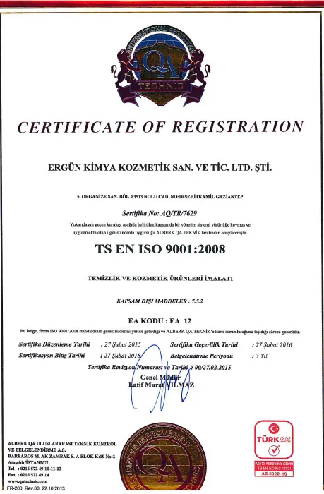 TS EN ISO 9001:2008