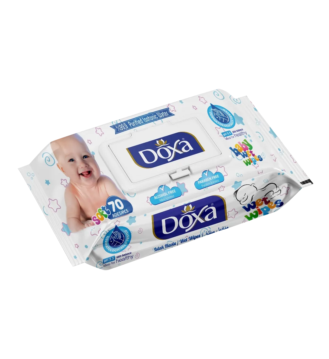 Doxa Wet Wipes 70 Pcs Baby (Blue)