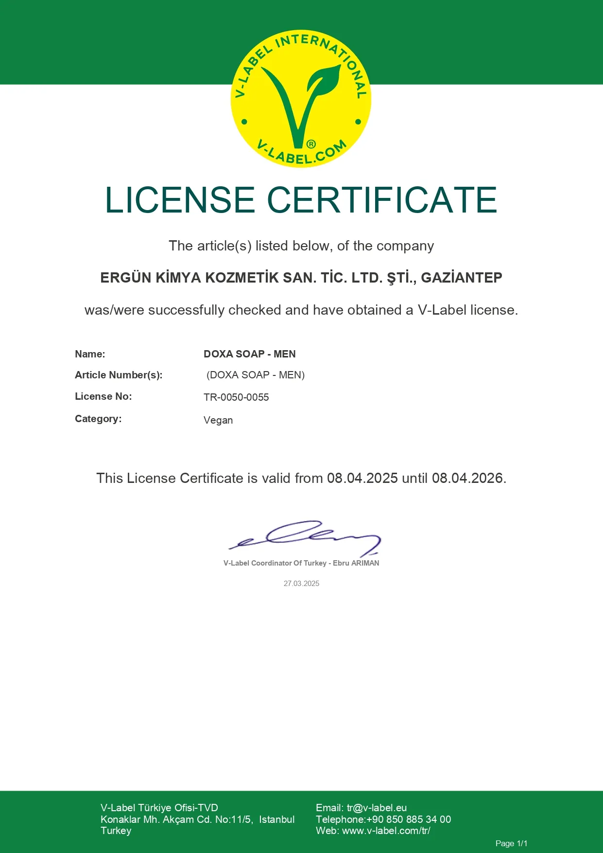 DOXA SOAP - MEN