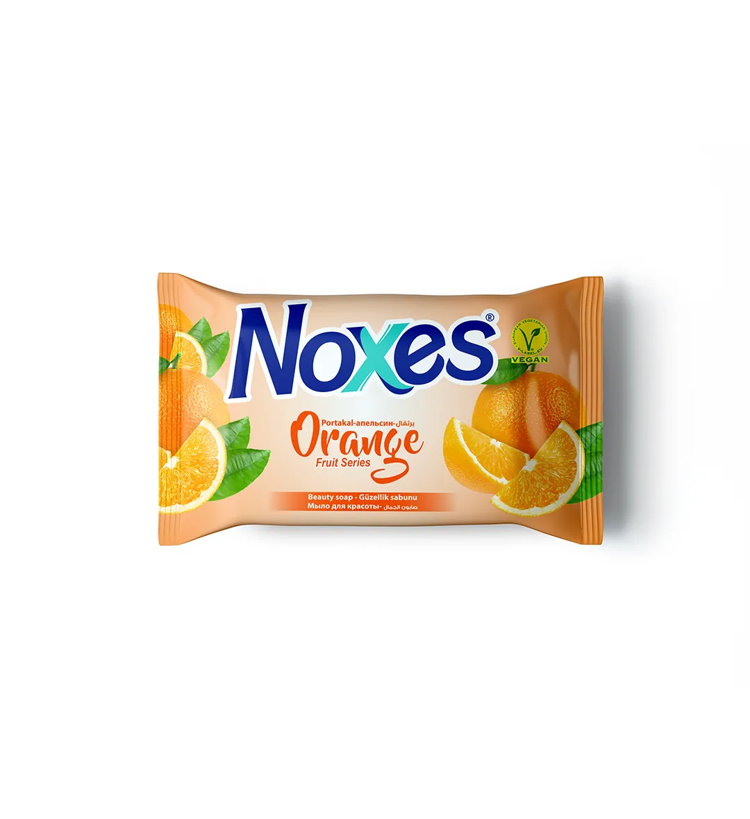 NOXES 150 GR SOAP FLOWPACK FRUIT SERIES ORANGE