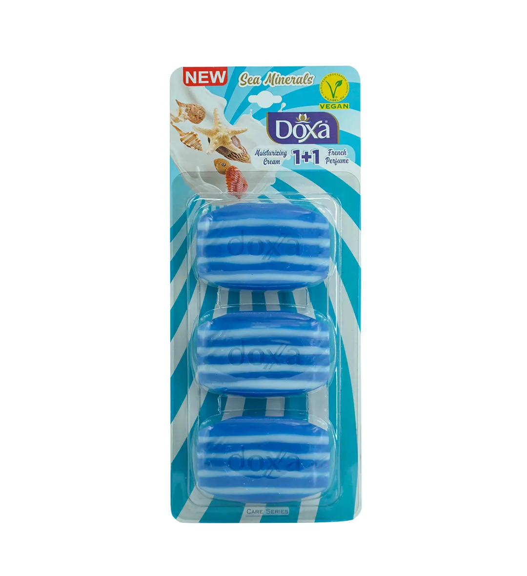 Doxa 90 Gr X 3 ( 1+1) Blister Beauty Soap With Moisturizing Cream Care Series Sea Minerals