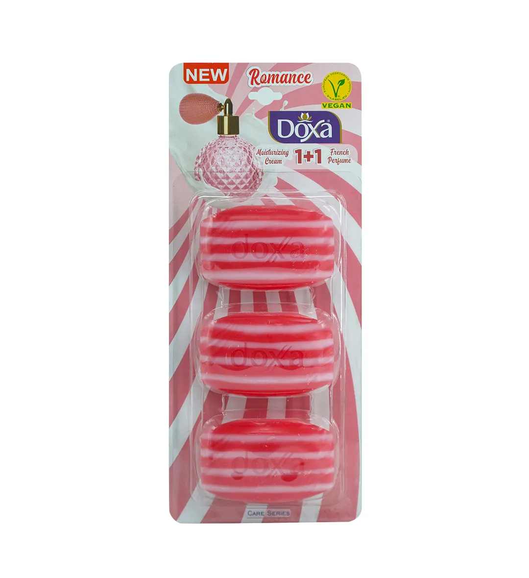 Doxa 90 Gr X 3 ( 1+1) Blister Beauty Soap With Moisturizing Cream Care Series Romance