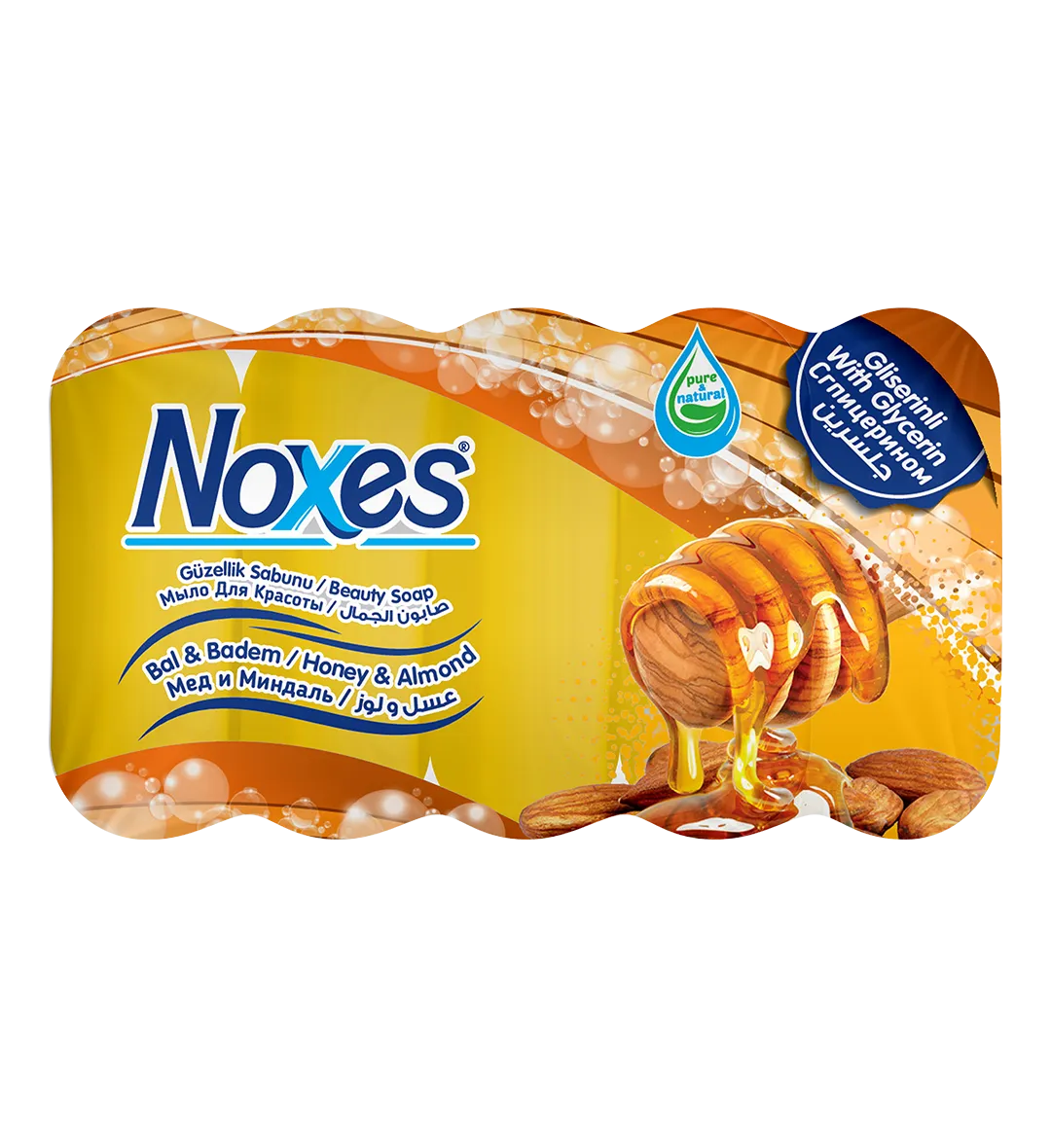 NOXES 75 GR X 4 SOAP ECOPACK HONEY&ALMOND