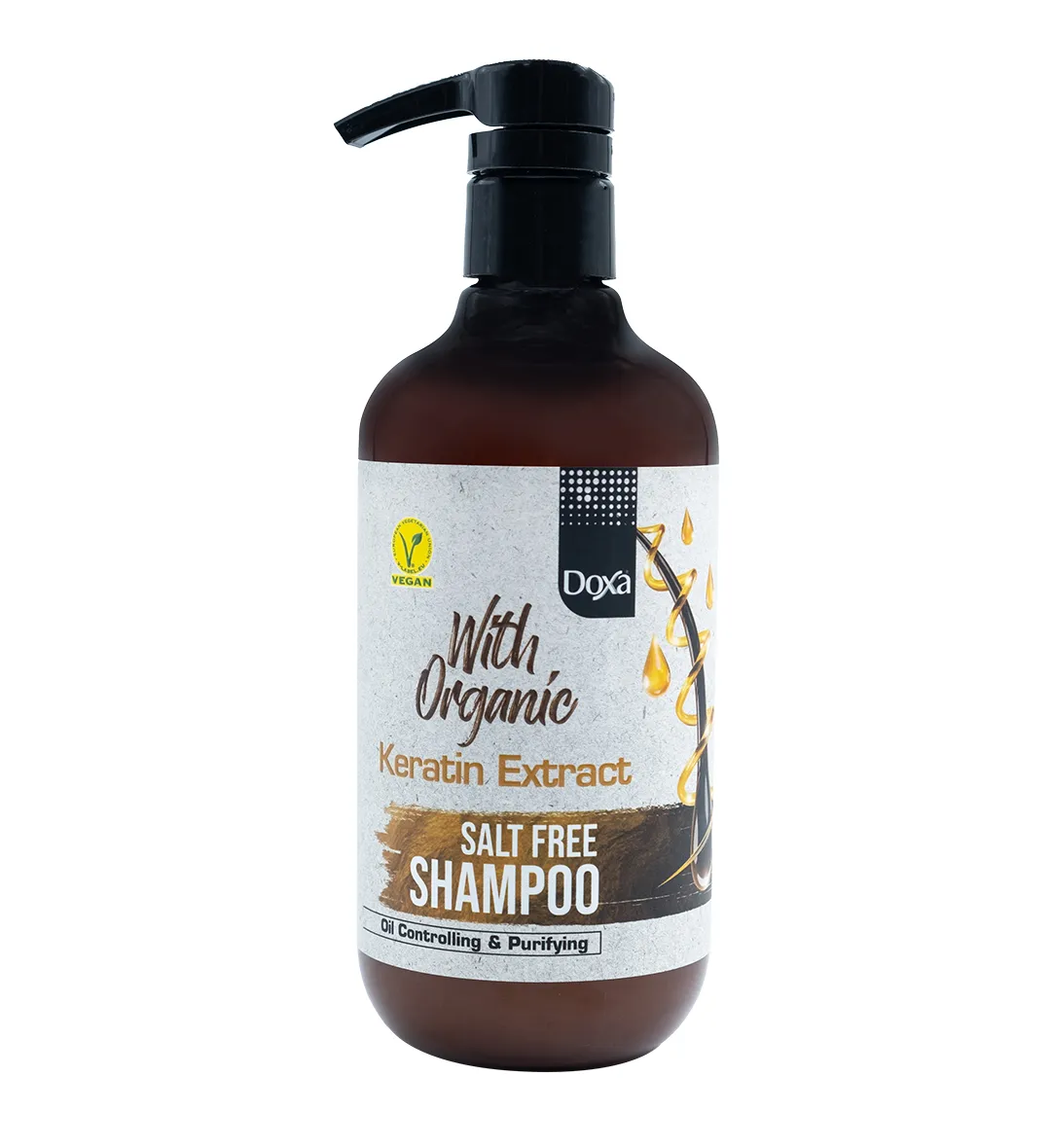 Doxa 500 Ml Salt Free Shampoo With Organic Keratin Extract - Oil Controlling & Purifying